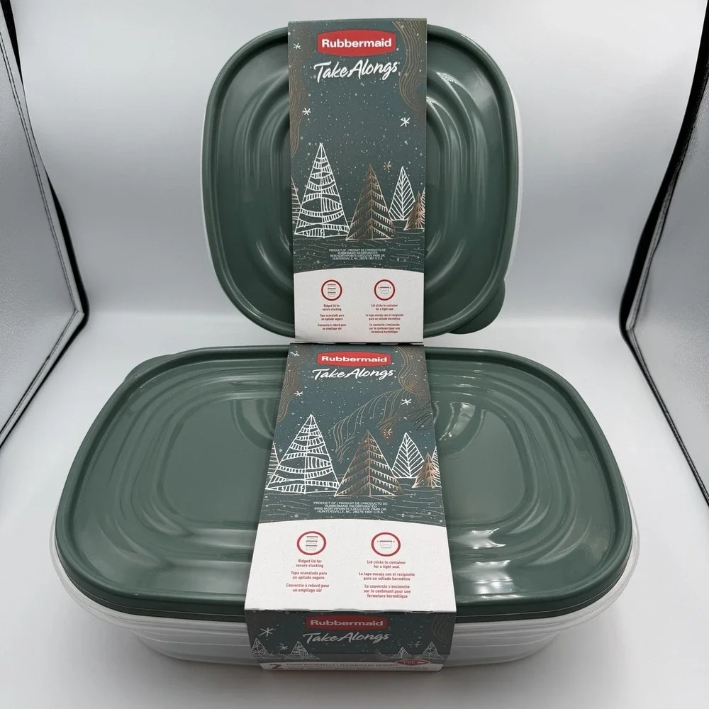 Rubbermaid Take‎ Alongs Limited Ed. Green Lid Storage Container Set